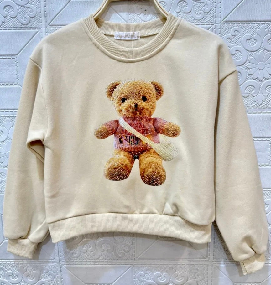 Pull Teddy ECRU Paillettes